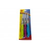 CUTIT CU MANER PLASTIC 3/SET 324 22.5CM (120/240)