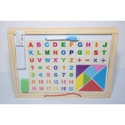 TABLITA LEMN MAGNETICA LITERE+CIFRE 37X27CM (1/60)