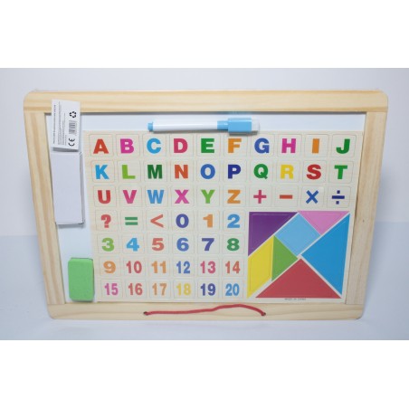 TABLITA LEMN MAGNETICA LITERE+CIFRE 37X27CM (1/60)