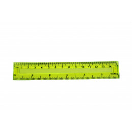 RIGLE 15CM TRANSPARENTE COLOR (25/3000)