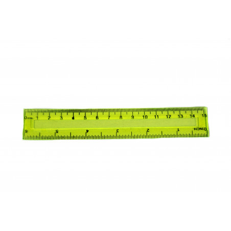 RIGLE 15CM TRANSPARENTE COLOR (25/3000)