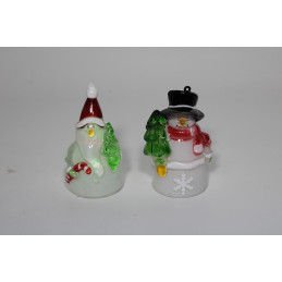 FIGURINA PLASTIC CRACIUN CU LUMINA 9,5CM ZY45 (12/24