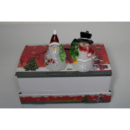 FIGURINA PLASTIC CRACIUN CU LUMINA 9,5CM ZY45 (12/24