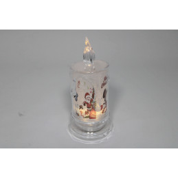 ORNAMENT LUMANARE CU LUMINA MOS CRACIUN 6,3X11,5CM (