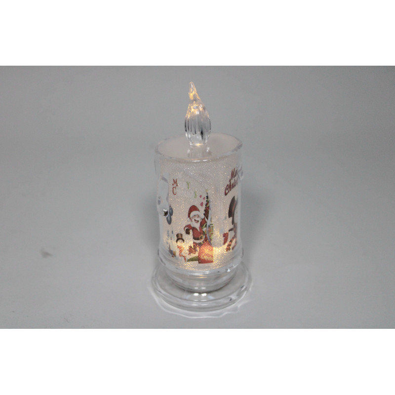 ORNAMENT LUMANARE CU LUMINA MOS CRACIUN 6,3X11,5CM (