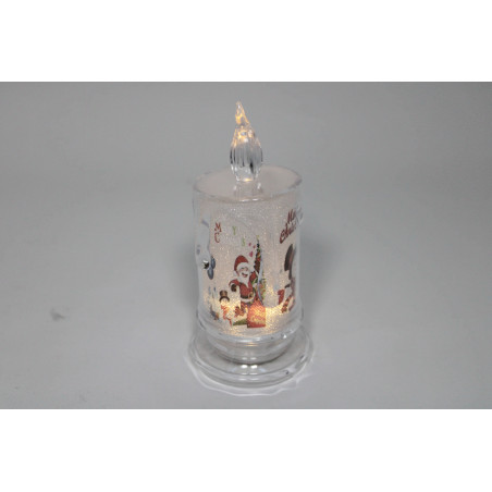 ORNAMENT LUMANARE CU LUMINA MOS CRACIUN 6,3X11,5CM (