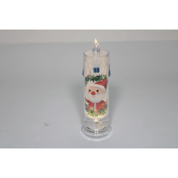 ORNAMENT LUMANARE CU LUMINA 15CM MOS CRACIUN (12/480