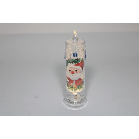 ORNAMENT LUMANARE CU LUMINA 15CM MOS CRACIUN (12/480