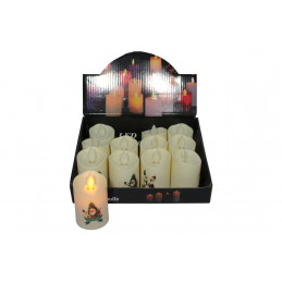 ORNAMENT LUMANARE PLASTIC MOS CRACIUN 7CM (12/480)