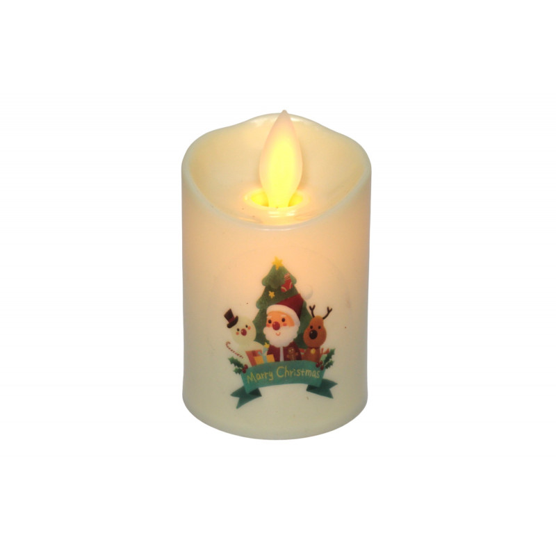 ORNAMENT LUMANARE PLASTIC MOS CRACIUN 7CM (12/480)