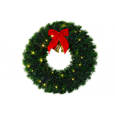 ORNAMENT CORONITA PLASTIC CU LUMINA G-8L 38CM (1/75)
