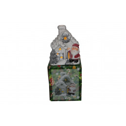 ORNAMENT CERAMIC CASUTA CU LUMINA KK23017B (1/72)