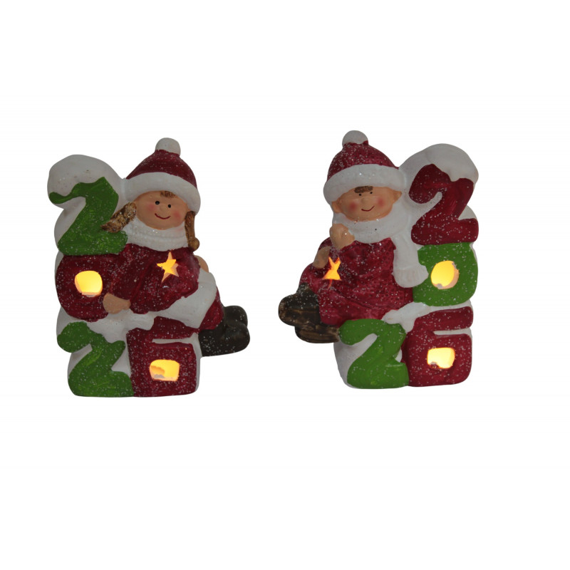 ORNAMENT CERAMIC BAIAT/FATA CU LUMINA DM2026 (1/72)