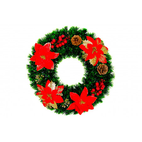 ORNAMENT CORONITA PLASTIC CU LUMINA G-522L 38CM (1/7