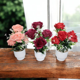 GHIVECI PLASTIC CU FLORI TRANDAFIRI 407-11 (12/120)