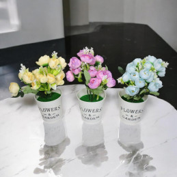 GHIVECI PLASTIC CU FLORI BUJORI 407-15 (12/120)