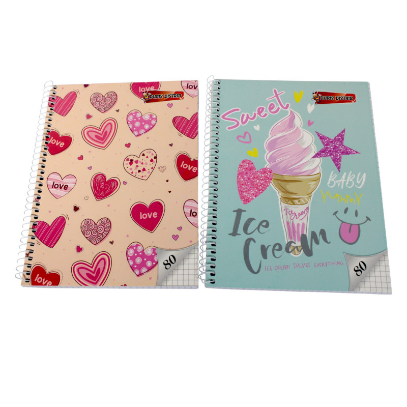 CAIETE A5 80 FILE SPIRA MATE CH (6/60)