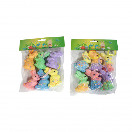 ORNAMENT PASTE IEPURAS 6/SET CX18-037C,CX16-033 (1/4