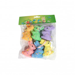 ORNAMENT PASTE IEPURAS 6/SET CX18-037C,CX16-033 (1/4