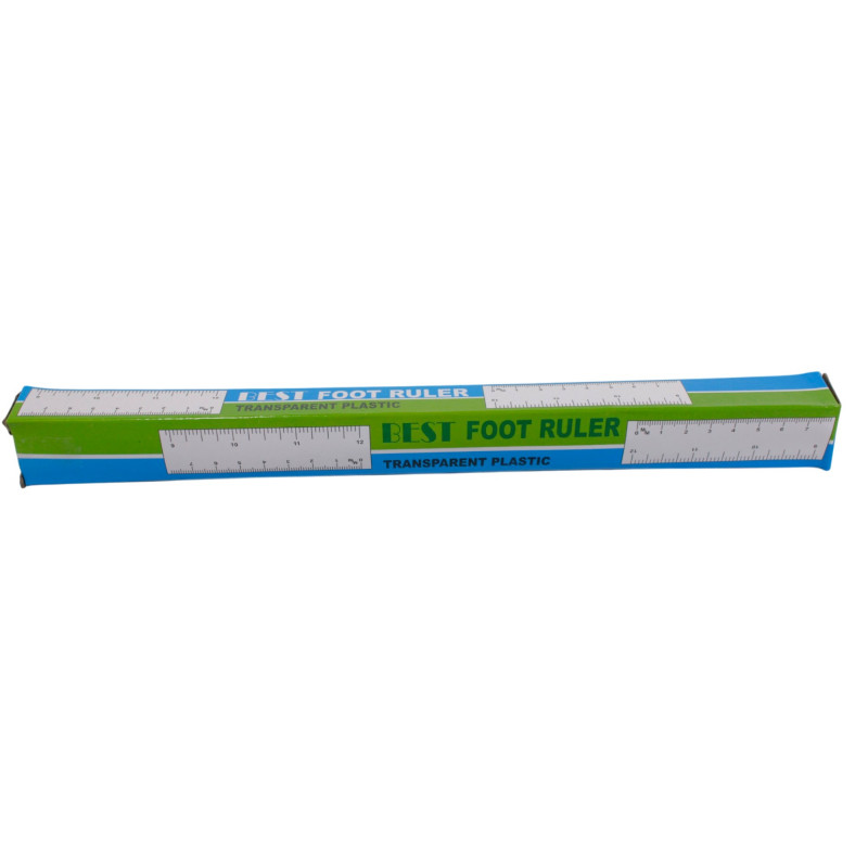 RIGLE 30CM TRANSPARENTE COLOR (12/1200)
