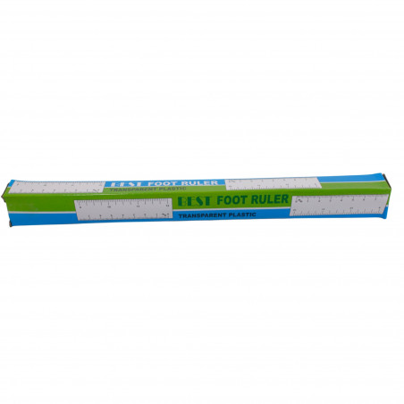 RIGLE 30CM TRANSPARENTE COLOR (12/1200)