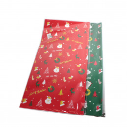 HARTIE PLASTIFIATA CRACIUN 56X56CM 20/SET (1/100)